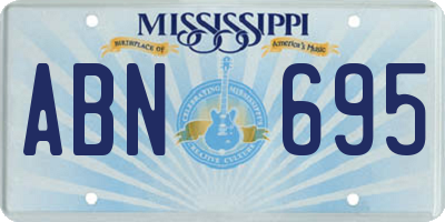 MS license plate ABN695