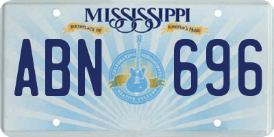 MS license plate ABN696