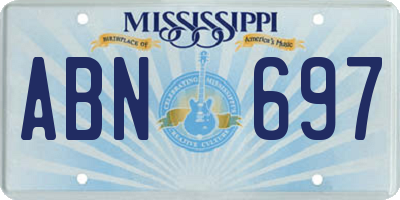 MS license plate ABN697