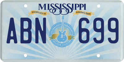 MS license plate ABN699