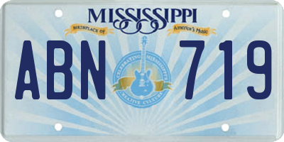 MS license plate ABN719