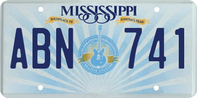 MS license plate ABN741