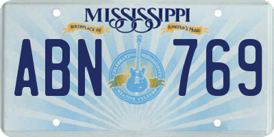 MS license plate ABN769