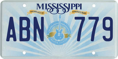 MS license plate ABN779