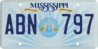 MS license plate ABN797