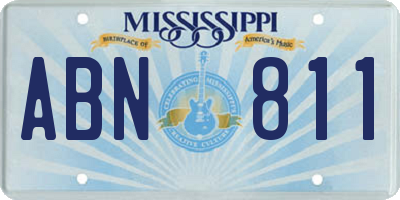 MS license plate ABN811