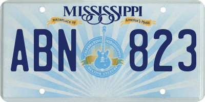 MS license plate ABN823