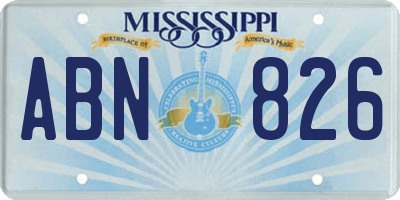 MS license plate ABN826