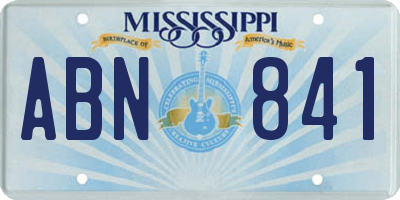 MS license plate ABN841