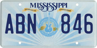 MS license plate ABN846