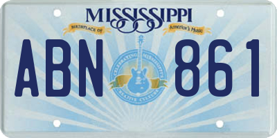 MS license plate ABN861