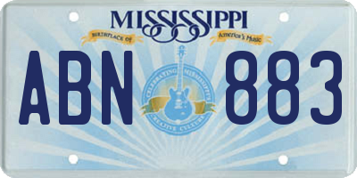 MS license plate ABN883