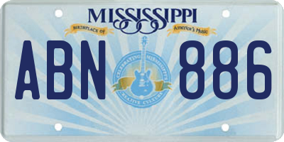 MS license plate ABN886