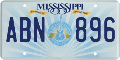 MS license plate ABN896