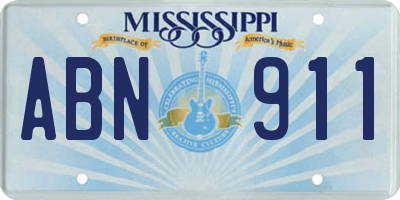 MS license plate ABN911