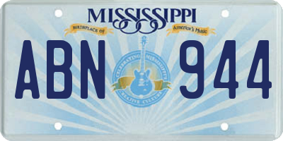 MS license plate ABN944