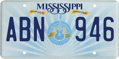 MS license plate ABN946