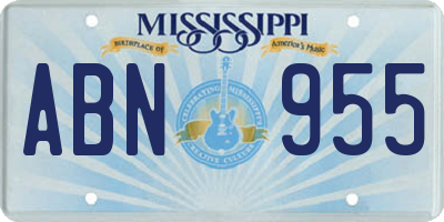 MS license plate ABN955