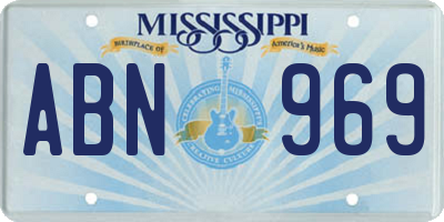 MS license plate ABN969