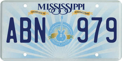 MS license plate ABN979