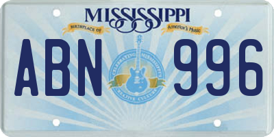 MS license plate ABN996