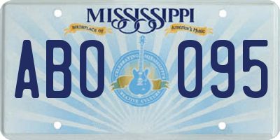 MS license plate ABO095