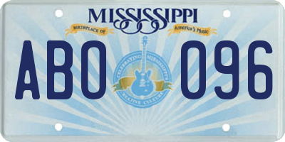 MS license plate ABO096