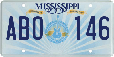 MS license plate ABO146