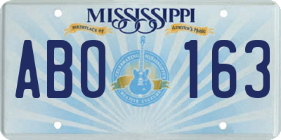 MS license plate ABO163