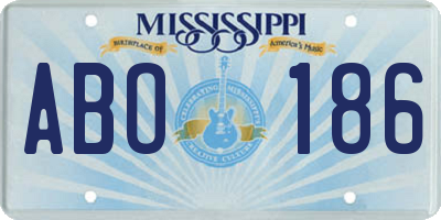 MS license plate ABO186