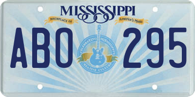 MS license plate ABO295