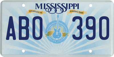 MS license plate ABO390