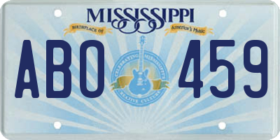 MS license plate ABO459