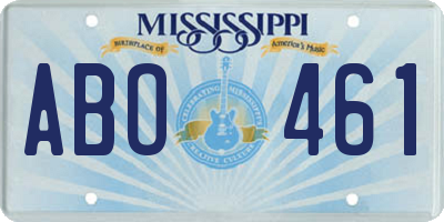 MS license plate ABO461