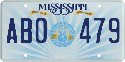 MS license plate ABO479