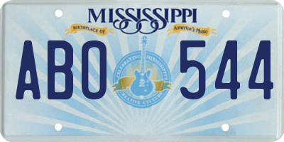MS license plate ABO544