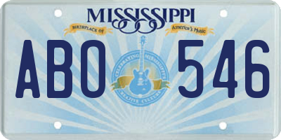 MS license plate ABO546