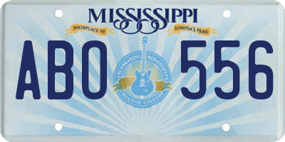 MS license plate ABO556