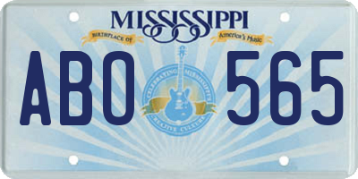 MS license plate ABO565