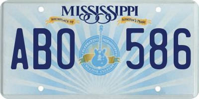 MS license plate ABO586