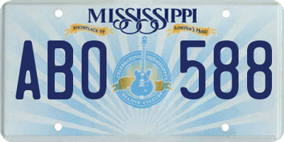 MS license plate ABO588