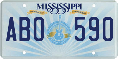 MS license plate ABO590