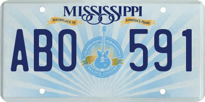 MS license plate ABO591