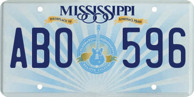 MS license plate ABO596