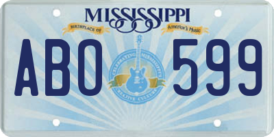 MS license plate ABO599