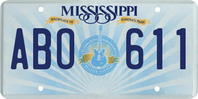 MS license plate ABO611