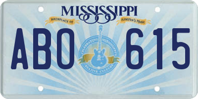 MS license plate ABO615