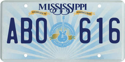 MS license plate ABO616