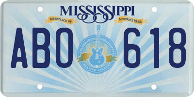 MS license plate ABO618