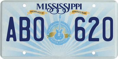 MS license plate ABO620